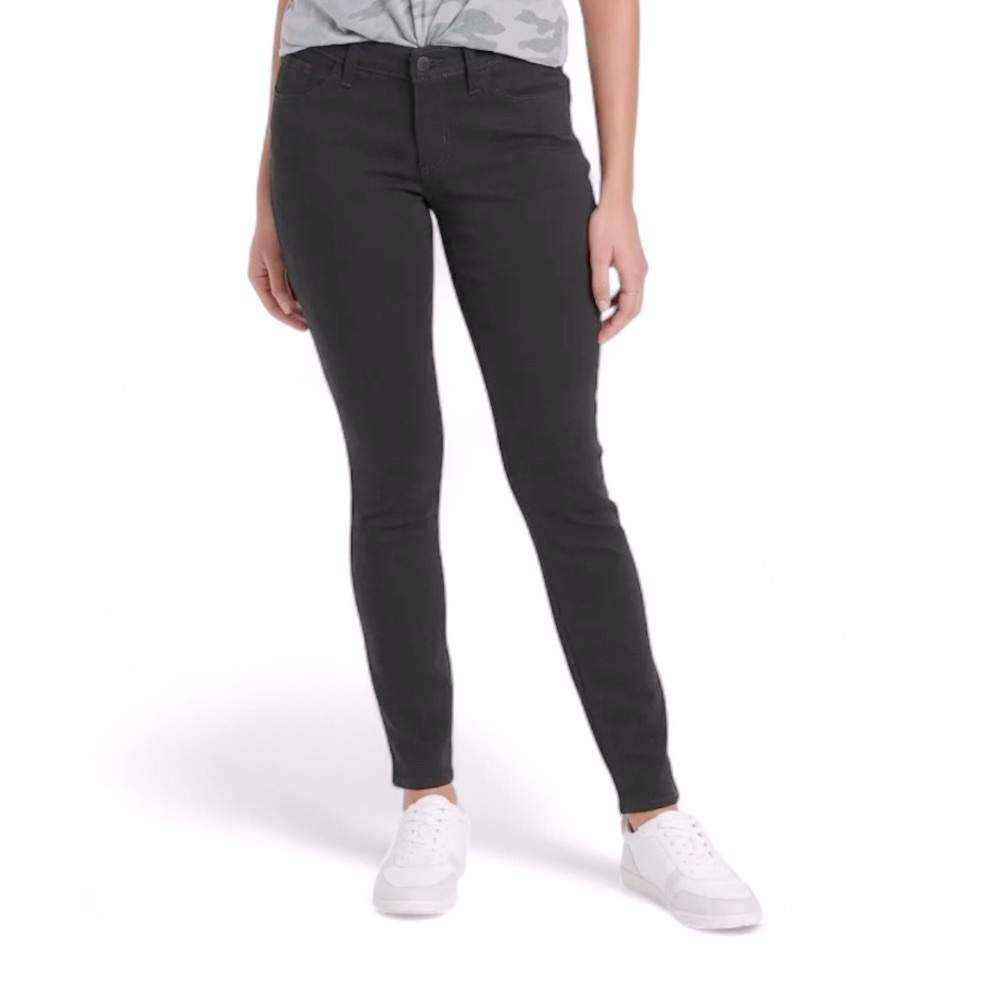 🦋Universal Thread Women's Mid-Rise Skinny Jeans in Washed Black Size 6